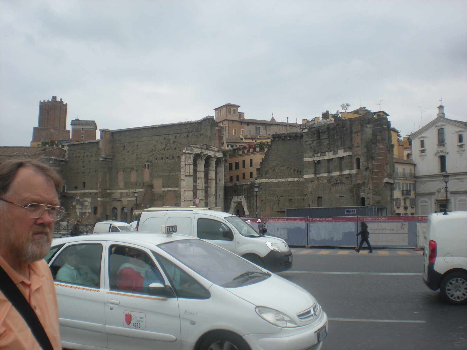 Panoramic view over Rome's rooftops and landmarks