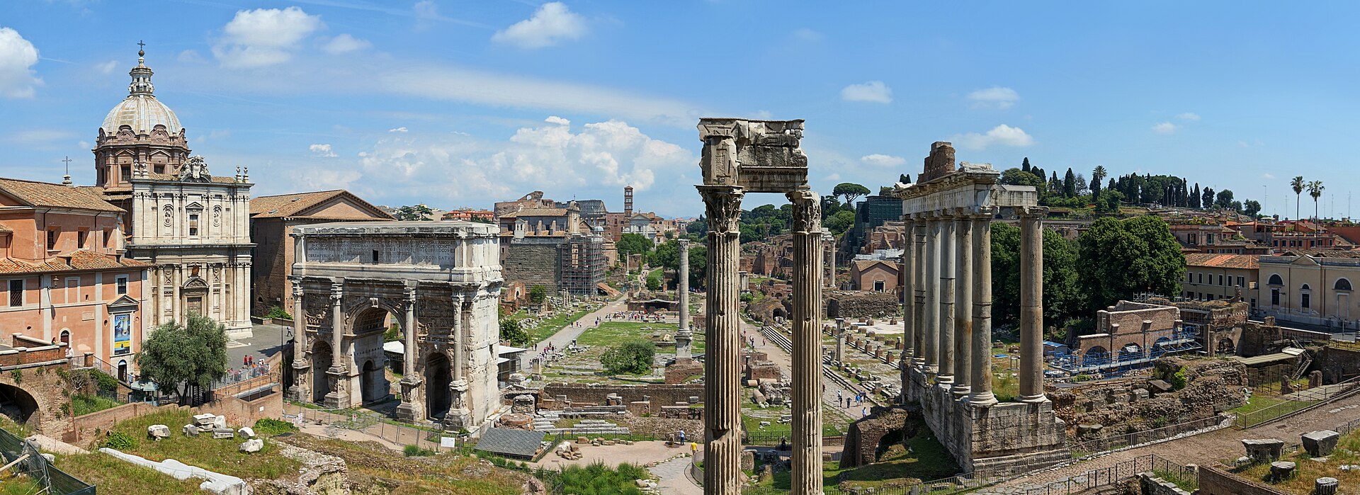 Roman Forum ruins in central Rome